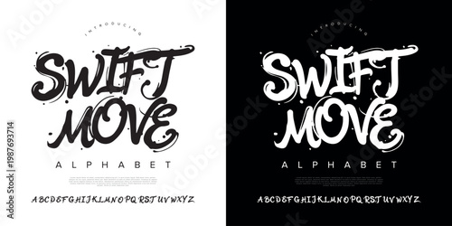 Swift Move Graffiti Tagging Script Font with Drips for Urban Street Art and Hip Hop