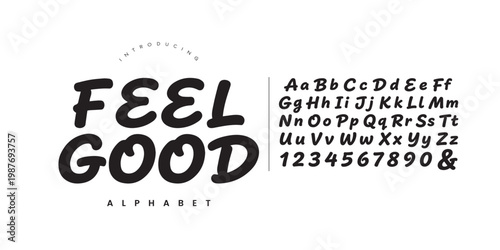 Feel Good playful bubble display font thick rounded style for kids party and cheerful branding design