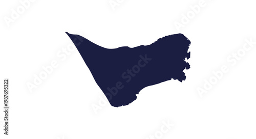 Grand Cayman Island Map Silhouette Vector Illustration