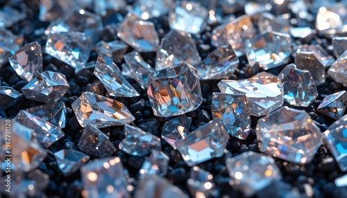 Crystal shards, reflections