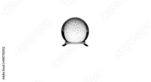 Vector illustration of empty glass snow globe on a transparent background