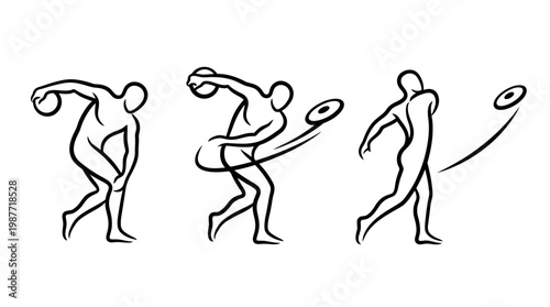 Sequence Showing Discus Thrower in Action
