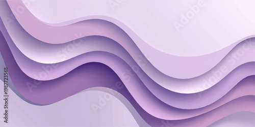 Abstract purple Wave Vector Background with Smooth Curved Lines and Flowing Water Style Design