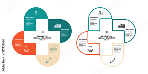 Vector plus medical healthcare infographics, hospital symbols, for visual communication about health in hospitals. Vector editable.