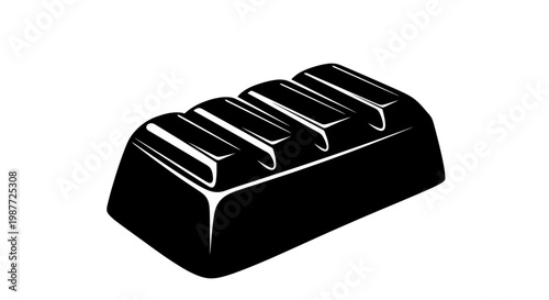 Stylized Chocolate Bar Vector Illustration Icon