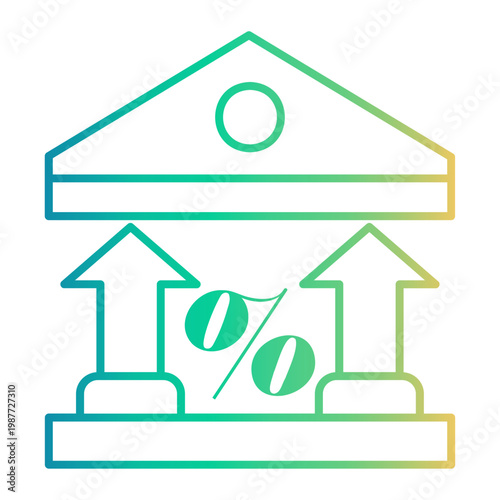 inflation Line Gradient Icon