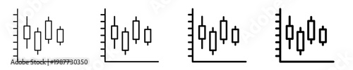 Output Chart  Icon Set Different Style Collection