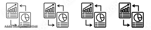 Comparative Metrics  Icon Set Different Style Collection