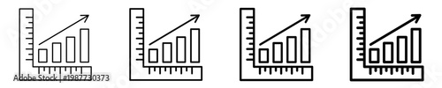 Measurement Ruler  Icon Set Different Style Collection
