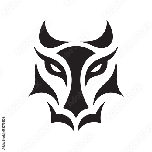 majes TIGER vector silhouette clip art logo design illustration
