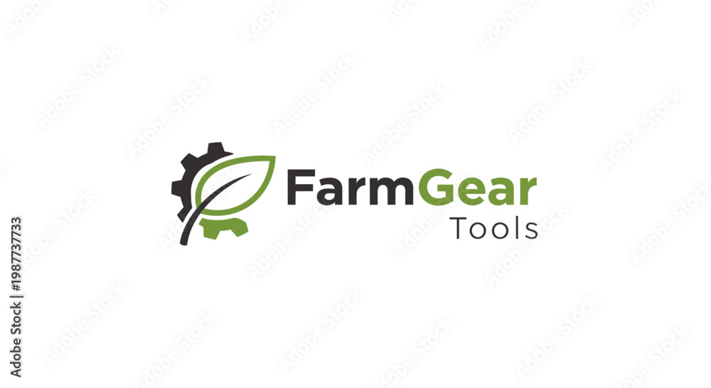 Fototapeta premium FarmGear Tools Logo Design Elements.