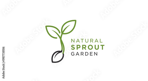 Sprout Natural Garden Logo Design.