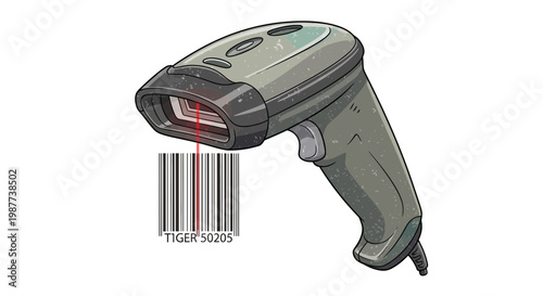 Barcode scanner reading barcode
