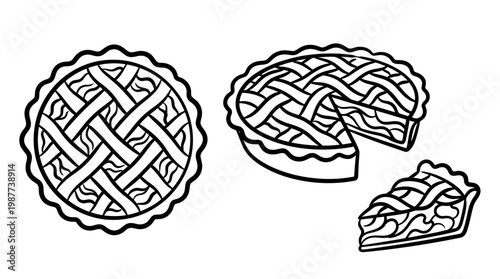 Black and White Pies with Lattice Crust