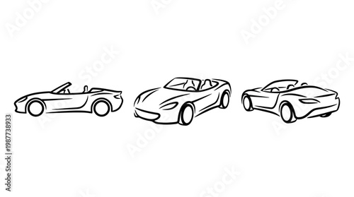 Convertible Cars in Outline