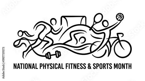 National Physical Fitness and Sports Month Graphic