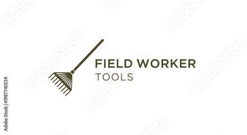 Field worker rake tool equipment.