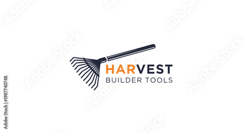 Rake tool for gardening and landscaping.