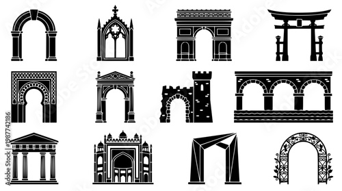 Various architectural arch designs from around the world featured