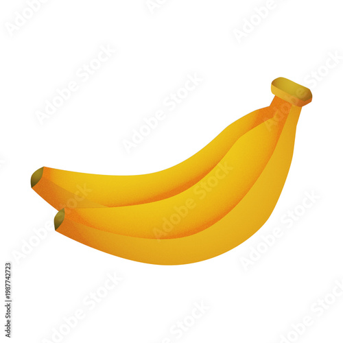 かわいいバナナのイラスト シンプルでやさしいフルーツ素材