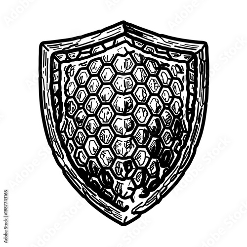 Minimalist black and white icon featuring the armored scales of a Komodo dragon. A powerful symbol of durability, maximum protection, and prehistoric resilience.
