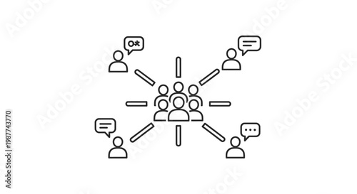 People communicating in a network.