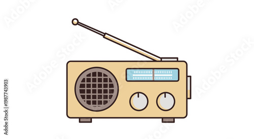 Vintage old radio device electronics 1.