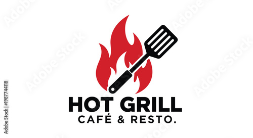 Hot Grill Cafe and Resto Logo - A Culinary Emblem of Flavor and Dining.