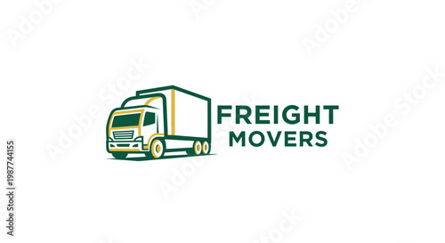 Freight Movers Logo - Truck Symbolizing Transportation and Logistics Services.