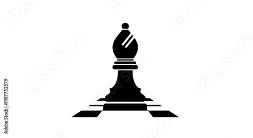 Black Chess Queen Piece Closeup.