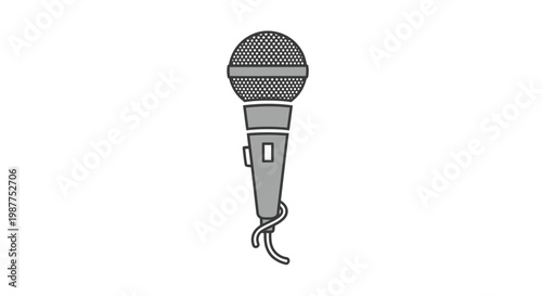 A microphone with cord attached.