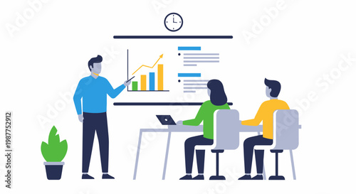 Business people in meeting presentation.