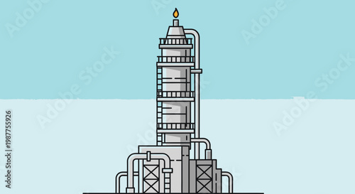 Industrial Oil Rig Platform Structure.