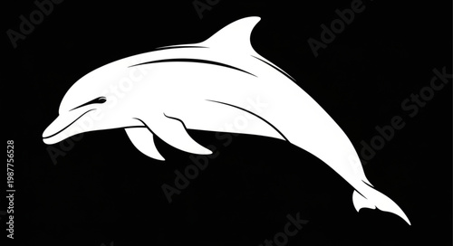 silhouette of a dolphin