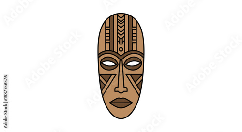 Tribal face mask with patterns 1.