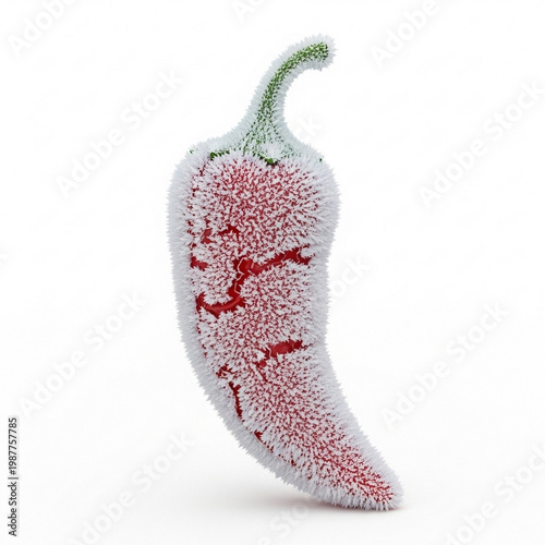 Furry Chili Pepper Surreal Food Illustration