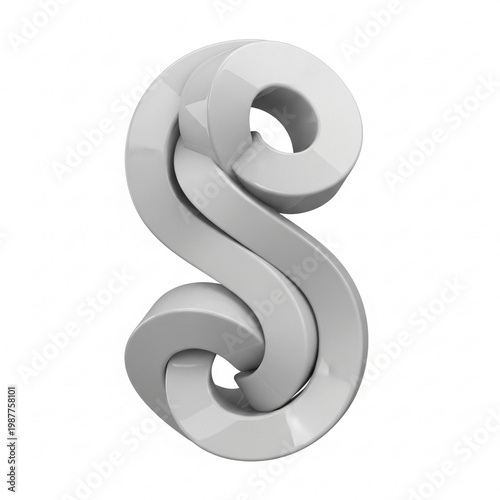Curved Interlocking Chain Abstract Design