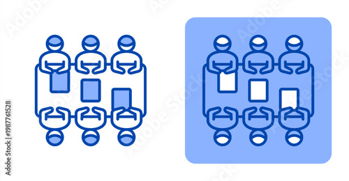 Board Meeting icon, with contrast background.