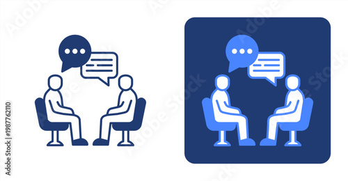 One-On-One icon, with contrast background.