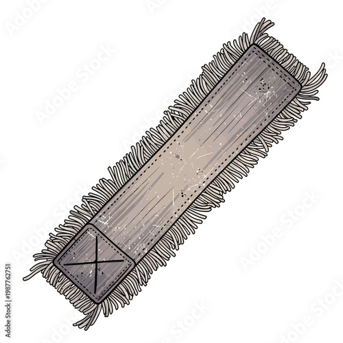 Dust mop head illustration