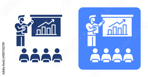 Pitch Meeting icon, with contrast background.