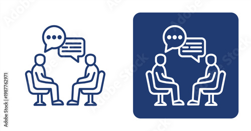 One-On-One icon, with contrast background.