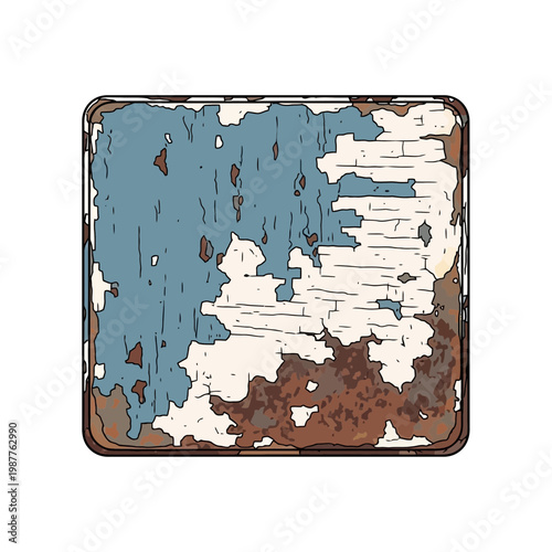 Peeling Paint Texture Square Sign