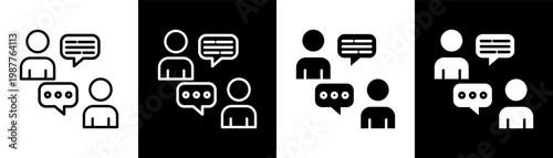 communication white icon set design