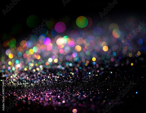 Premium Floating Iridescent Glitter Particles with Soft Bokeh and Ethereal Glow
