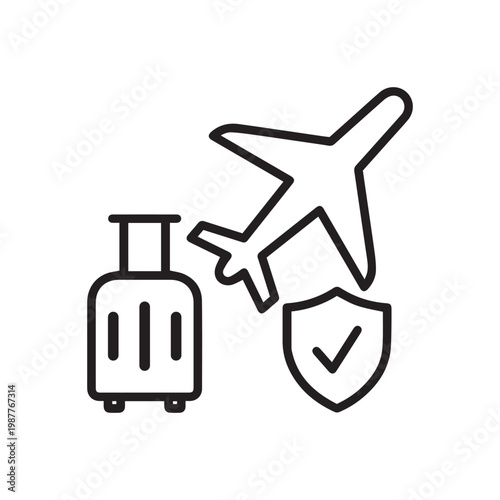travel insurance single icon
