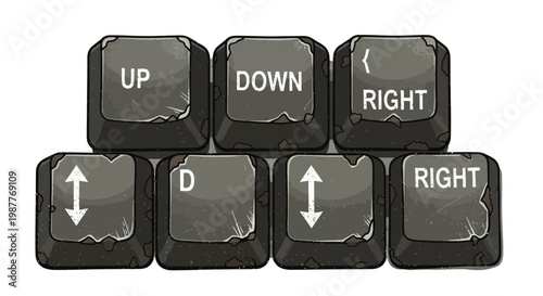 Worn Out Keyboard Arrow Keys and 'D' Key
