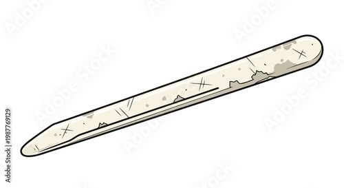 Ancient bone tool, prehistoric artifact, primitive weapon