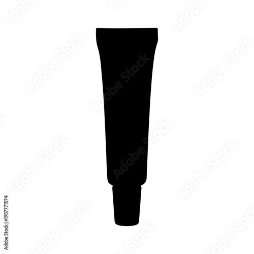 Minimal eye cream tube small compact shape for daily skincare routine use Vector illustration