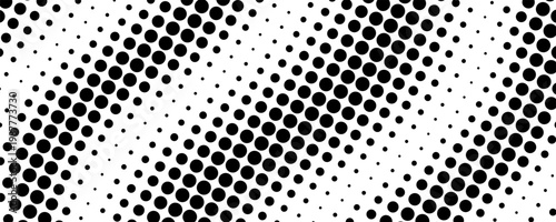 grunge Halftone white and black dots pattern and black gradient grunge texture background. Dotted line comic sport style vector illustration